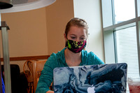 Students in Mask in the Library